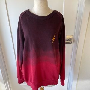 Aviator Nation Faded Bolt Embroidery Sweatshirt